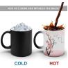 Buy cheap Ceramic Heat Sensitive Coffee Cups Discoloration Cup with Heart Shaped Handle Gifts heat changing mug from wholesalers