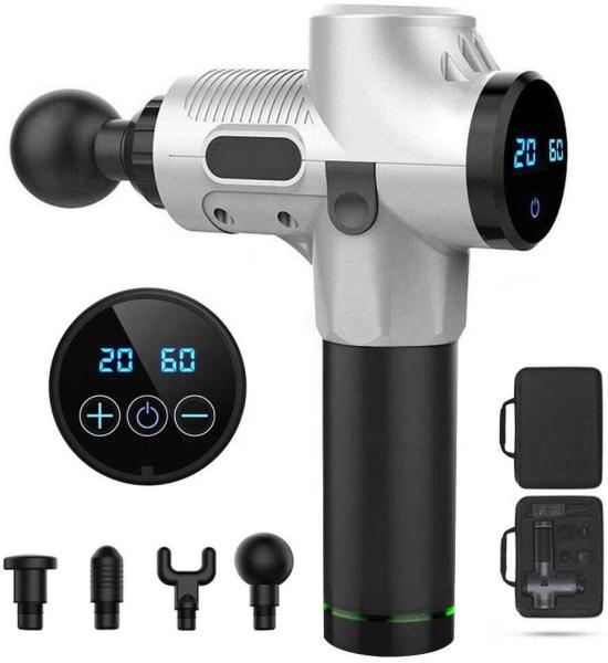 Buy cheap 2500mah 30 Speeds Mini Portable Fascia Massage Gun Touch Screen Percussion Massager from wholesalers