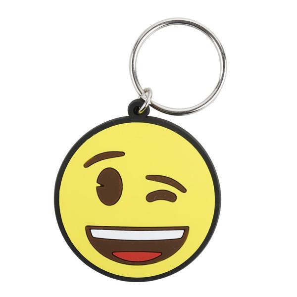 Buy cheap Wholesale Custom Soft PVC Key Chain, Rubber Key Ring, Colorful 2D Flat Emoji Key Chain from wholesalers