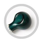 4 Inches Glass Smoking Pipes Green With Luminous Frog Spoon Pipe