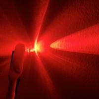 Buy cheap Traffic Red Color 620nm 45deg 12000mcd Gold Wire Round with Flange 5mm LED For product