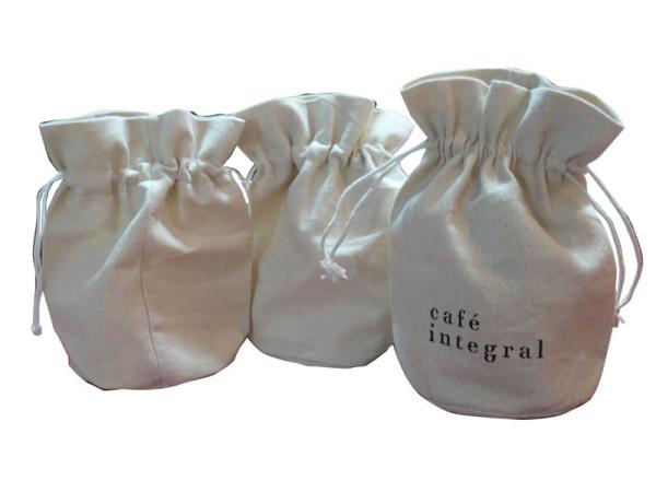 Quality Promotional Café Natural Twill Plain Natural Drawstring Cotton Bag Reusable For Packaging for sale