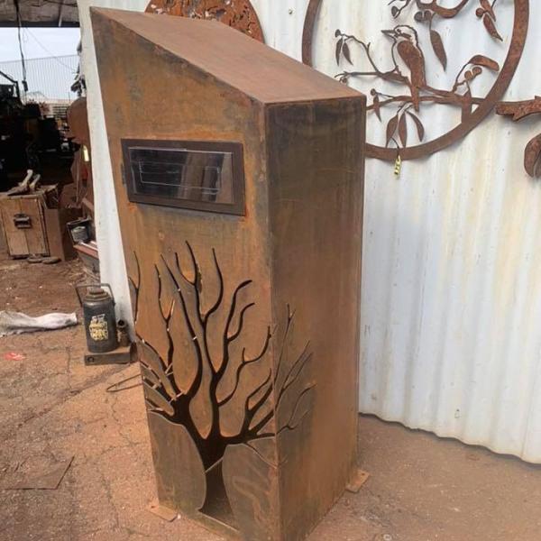 Buy cheap Customized Outdoor Corten Steel Sculpture Metal Letter Box With Polishing Craft from wholesalers
