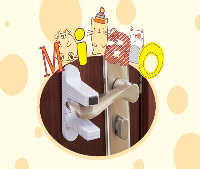 Plastic Baby Security Door Locks Protection Handles Latch Locking Compatible With Standard