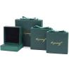 Buy cheap Green Necklace Earrings Ring Paper Jewelry Gift Box Customized Size Rectangle Shape from wholesalers