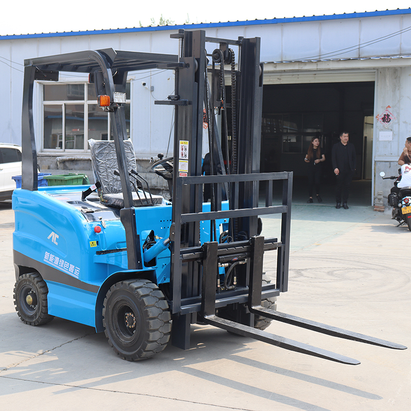 Customized Lifting Height 1 Ton 2 Ton 3 Ton Electric Forklift Safety For Warehouse Handling