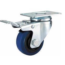 Wholesale 04-Medium duty caster swivel blue elastic rubber casters from china suppliers