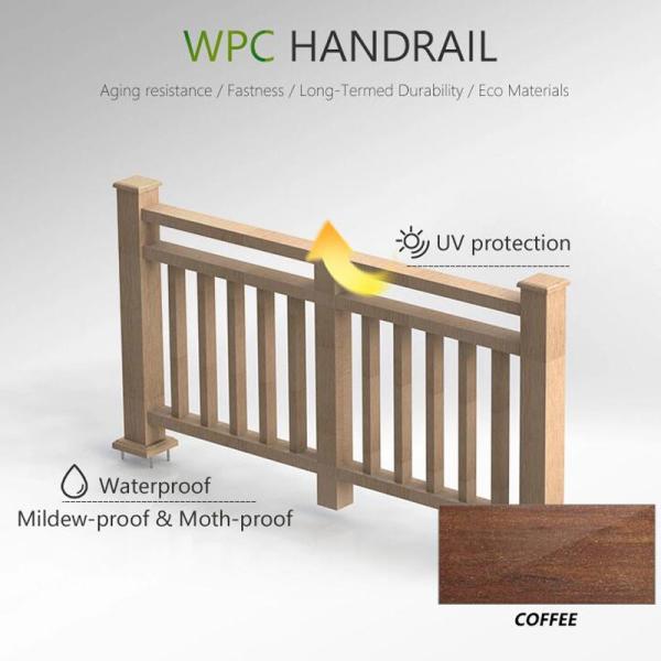 Buy cheap Outdoor WPC Hand Railing Insect Proof WPC Balcony Railing Modern from wholesalers