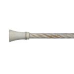 Buy cheap 3D Pattern Curtain Rod Finials White Sweep Gold Curtain Rod Set from wholesalers