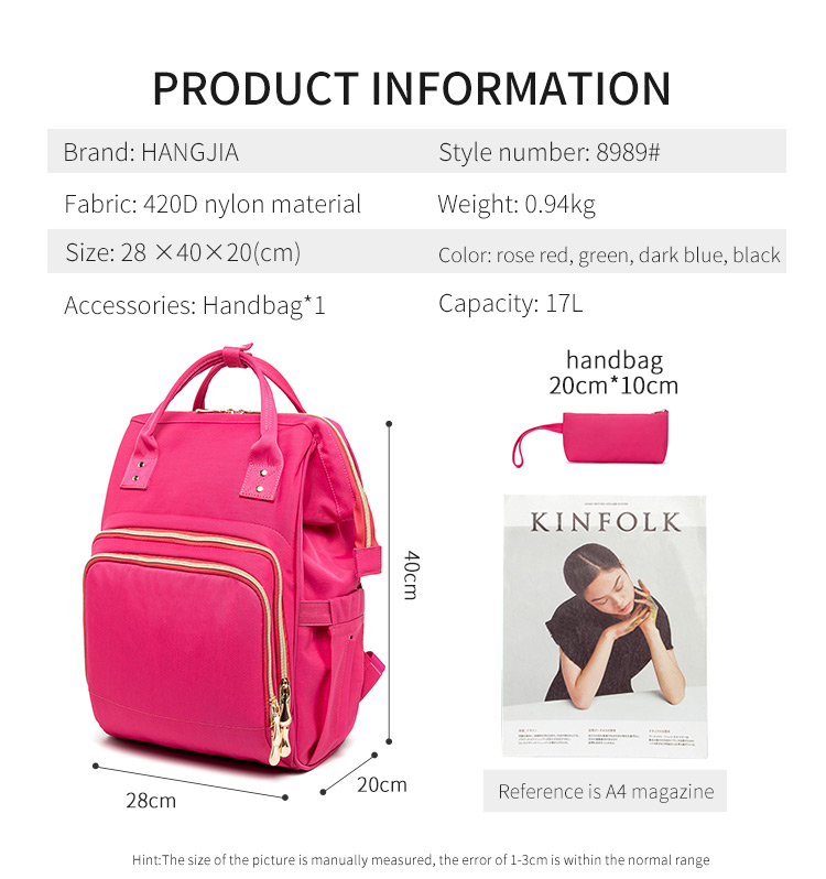 Multifunctional Adventure Diaper Bag Backpack With USB D Buckle Trailer Design