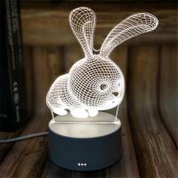 Buy cheap Cute Rabbit Indoor Acrylic 3D LED Night Light for Gift , Decoration LED Light in product