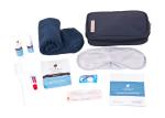17*4.5*10.5cm Eco - Friendly Air Travel Kit Women Microfiber Pouch For Business