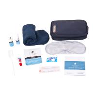 Buy cheap 17*4.5*10.5cm Eco - Friendly Air Travel Kit Women Microfiber Pouch For Business product