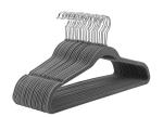44.5x23.5cm Ultra Slim Black Velvet Non Slip Hangers