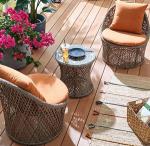 Buy cheap Outdoor Furniture Rattan Garden Chairs Set 3pcs Wicker Coffee Table And Chair from wholesalers