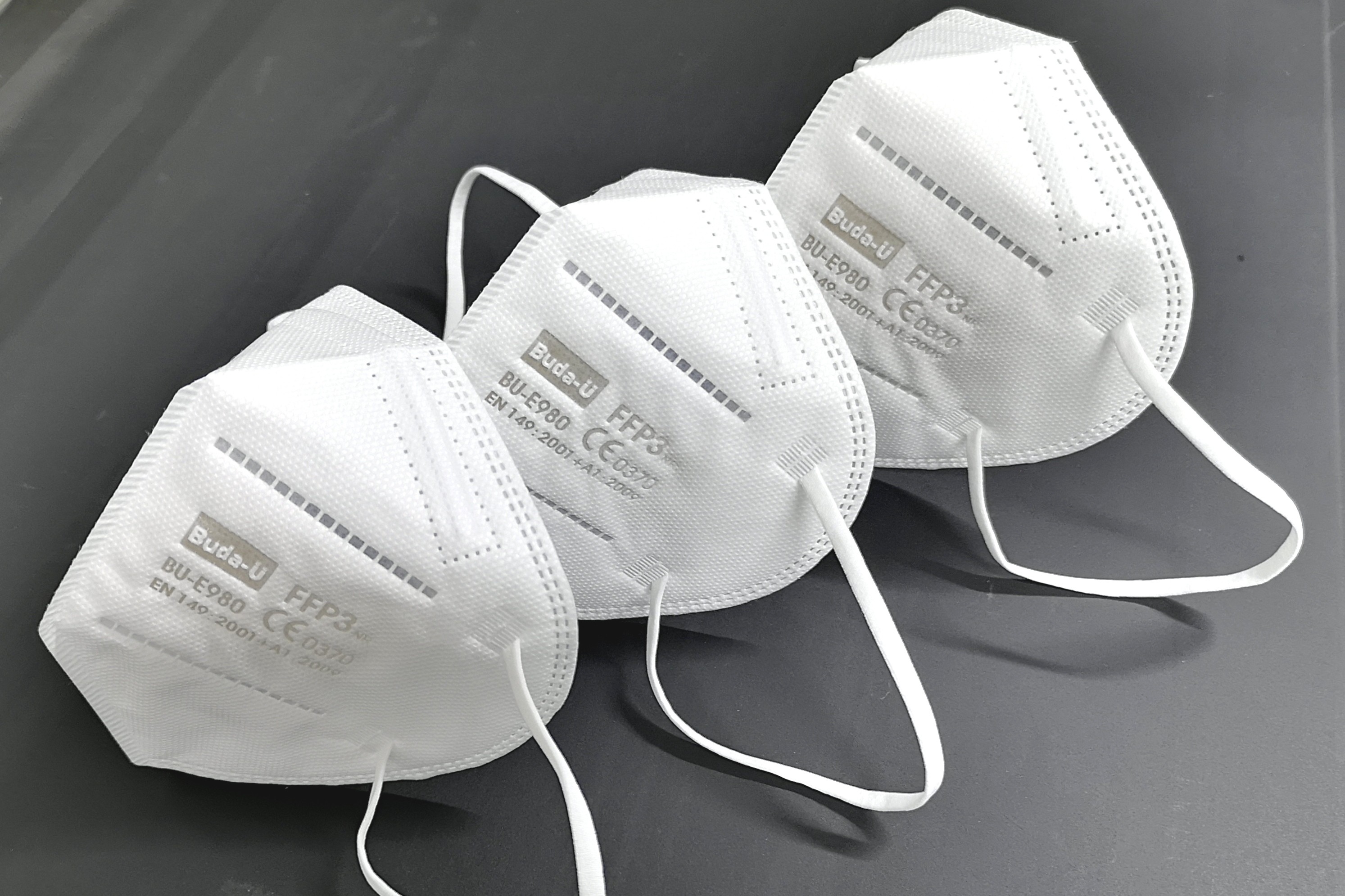 5 Layers White FFP3 Dust Mask , FFP3 Filtering Half Mask Without Valve
