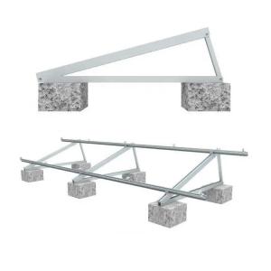 China ISO9001 Uncoated Adjustable Solar Panel Mounting Brackets With Ground Screw on sale