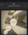 Nordic creative bubble chandelier living room model room restaurant Taraxacum