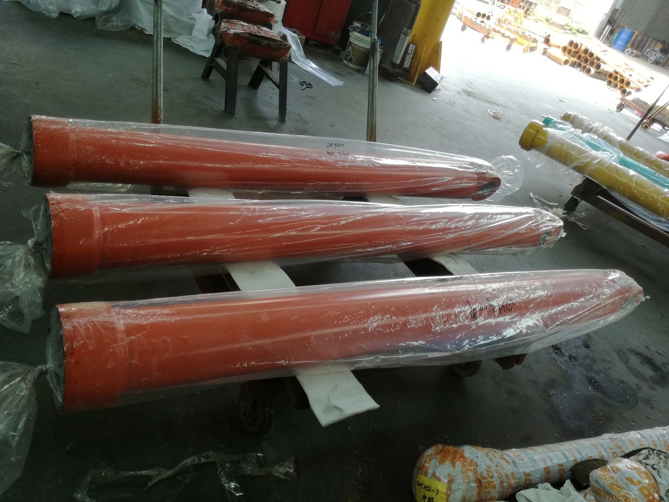 Doosan DH300 arm hydraulic cylinder tube，Doosan hydraulic stick cylinder parts
