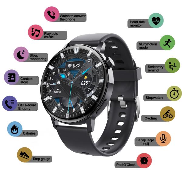 Buy cheap 1.32Inch Round Screen Bluetooth Sports Smart Watch Digital Glucose Meter Heart Rate from wholesalers