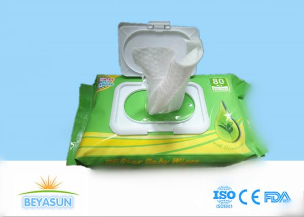 Buy cheap Skin Care Disposable Wet Wipes No Chemicals With Private Label , 60gsm Weight from wholesalers