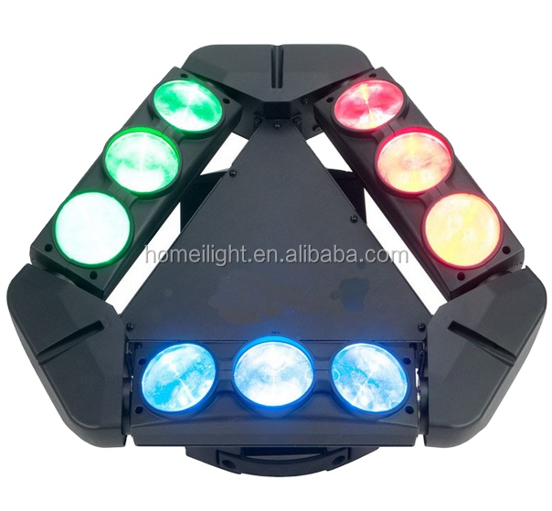 RGBW 4in1 9 Eyes Spider LED Moving Head Wash IP20 For Disco Club