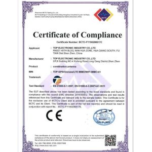 TOP Electronic Industry Co., Ltd. Certifications