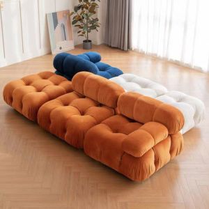 Combination Soft Modular Sofa Family Lambswool Fabric Living Room Sofas
