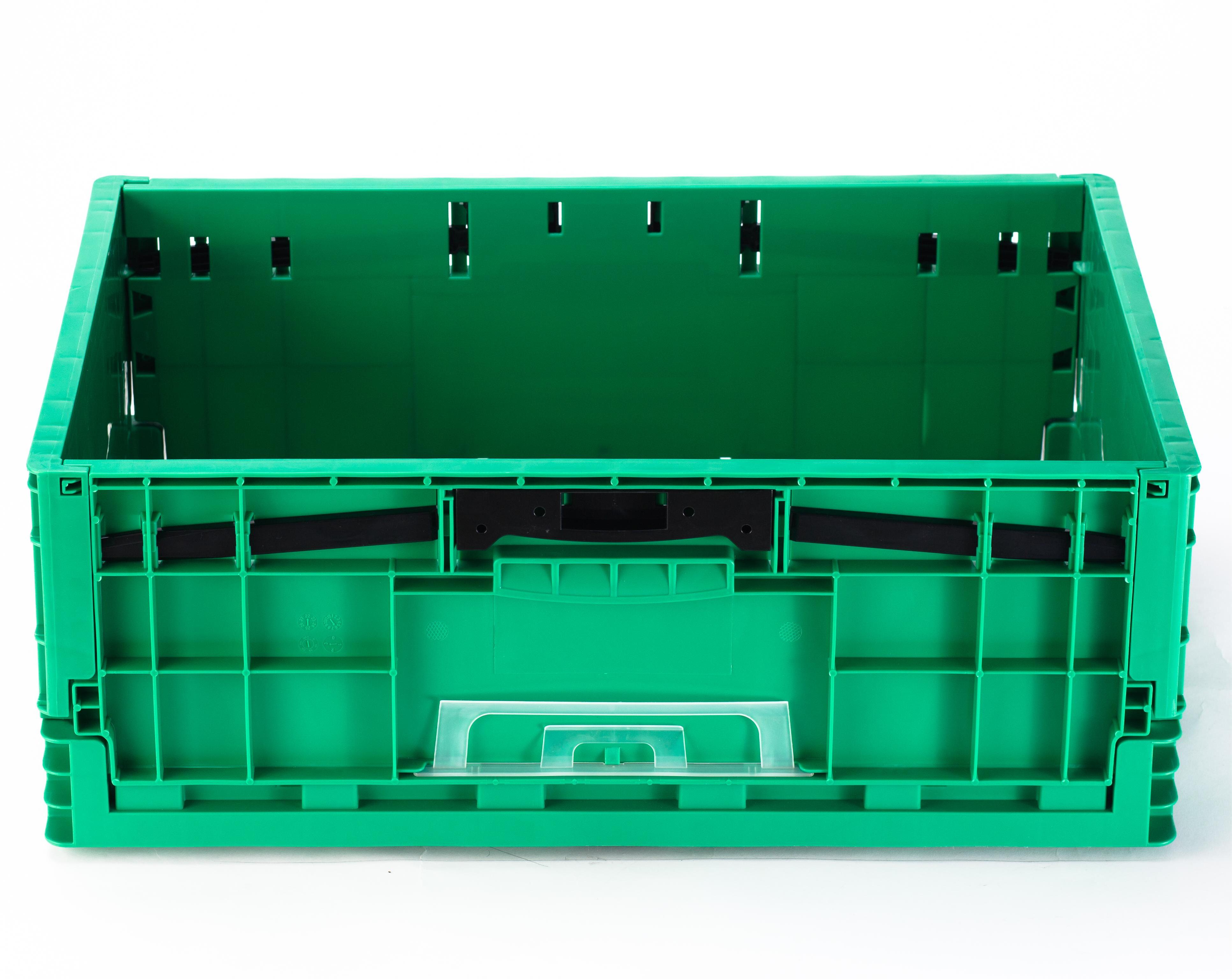 Customized Logo Folding Agricultural Plastic Crate for EU Industrial Storage Solutions
