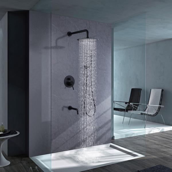 Buy cheap 2 Handle 1 Spray Tub And Bathroom Shower Faucets Combo With Round Showerhead from wholesalers