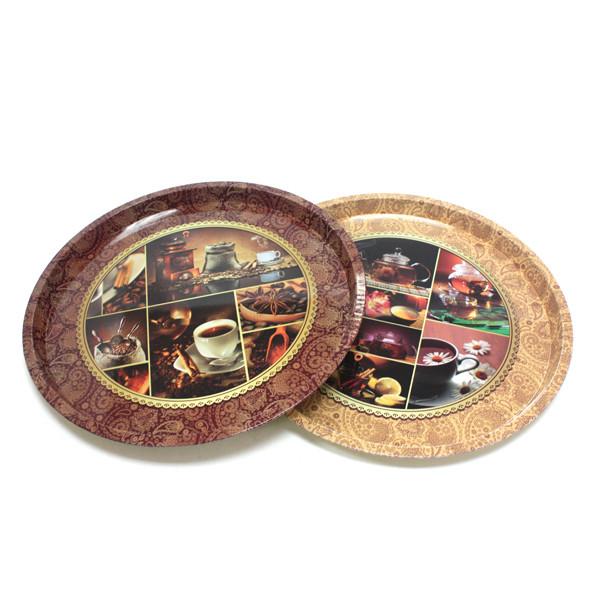 Buy cheap premium round serving tin trays from wholesalers