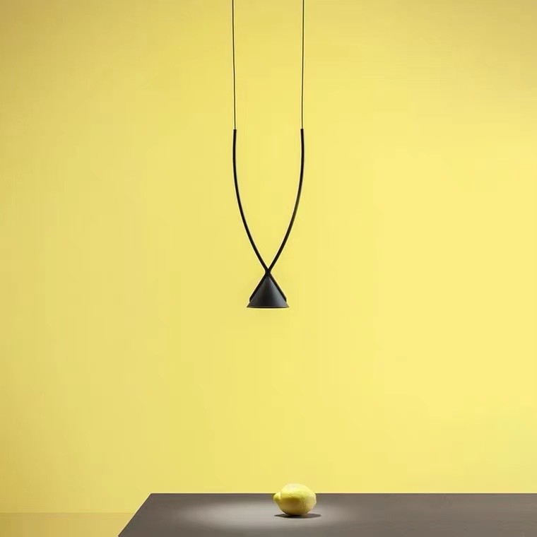 Modern Indoor Dining Room Black Chandelier Restaurant Showroom Ceiling LED Pendant Light