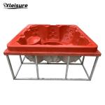 8-person all-seater square hot tub mould for wood-fired hot tub, hot tub with