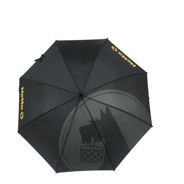 Buy cheap Full Color Printing Long Fiberglass Umbrella Black from wholesalers