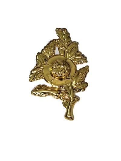 Buy cheap Europe Style Casket Accessories Gold Emerald Flower Casket Ornaments from wholesalers