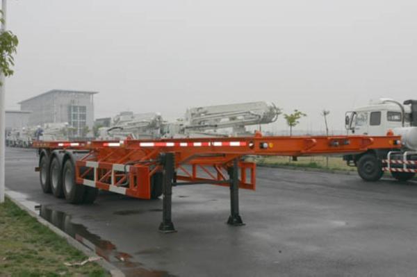 Buy cheap 40ft Skeletal Three Axles Steel Shipping Container Trailer Chassis ISO9001 CCC from wholesalers