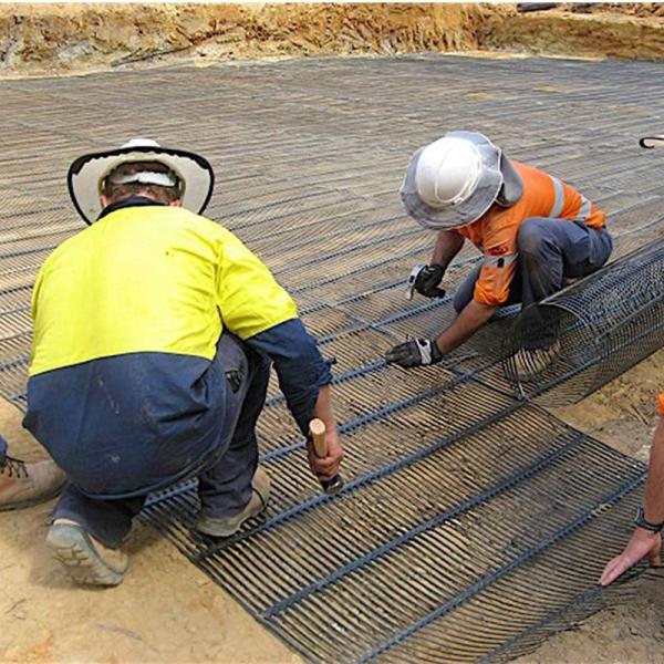 Buy cheap PE Uniaxial Geotextile Geogrid 150kn 180kn For Soil Stabilization from wholesalers