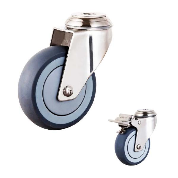 Buy cheap Soft TPR Bolt Hole 360 Degree Rotating 5" Hospital Bed Casters from wholesalers