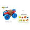 Buy cheap 17 " Building Blocks Toys For Toddlers Movable Wagon 32 Pcs Blue Pink Big Wheel from wholesalers