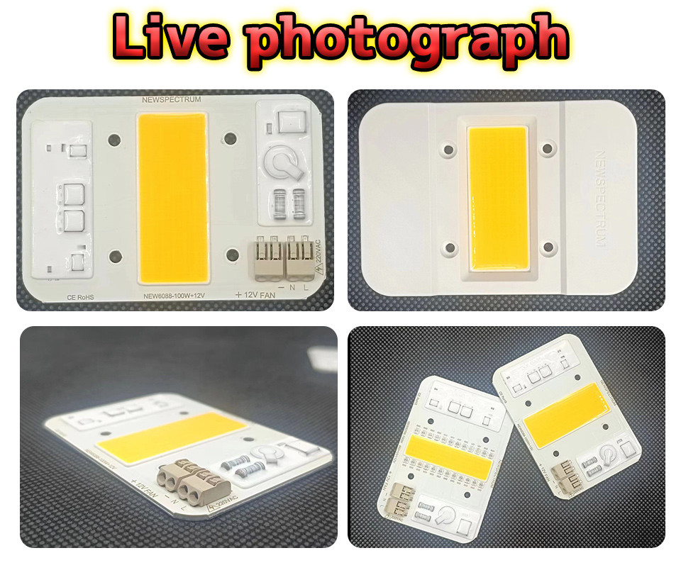 100W High Power LED COB Chip Aluminum Material AC85-265V Input Voltage