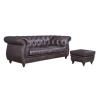 Buy cheap Sofa Living Room Ottoman Vintage Leather Furniture Wheeled Legs Full Handcraft from wholesalers