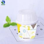 300ml Paper Ice Cream Cups Red White Disposable Ice Cream Containers