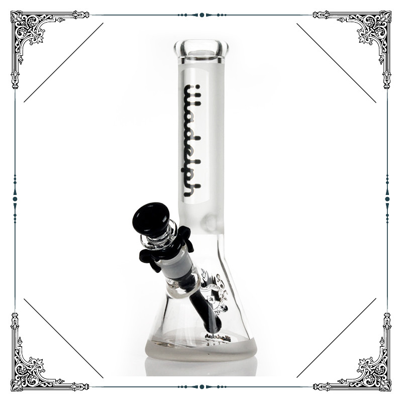 Sandblasted Glass Beaker Bong 10 Inch Glass Smoking Pipes Mix Color