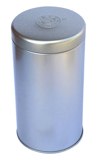 Plain Tea Tin Box Coffee Tin Canister Sliver Tin Container with Embossing on Top