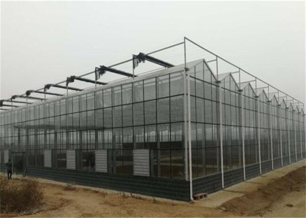 Buy cheap 4m Section Width Glass Greenhouse Kit , Greenhouse System For Fruit Seedlings from wholesalers