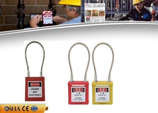 Buy cheap Safety Lockout Padlocks 2 Mm Stainless Steel Cable 38 Mm * 45 Mm * 20 Mm Size from wholesalers