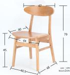 Nordic Dining Chair Solid Wood Modern Minimalist Adult Home Chair Dining Chair