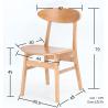 Buy cheap Nordic Dining Chair Solid Wood Modern Minimalist Adult Home Chair Dining Chair Dinette from wholesalers