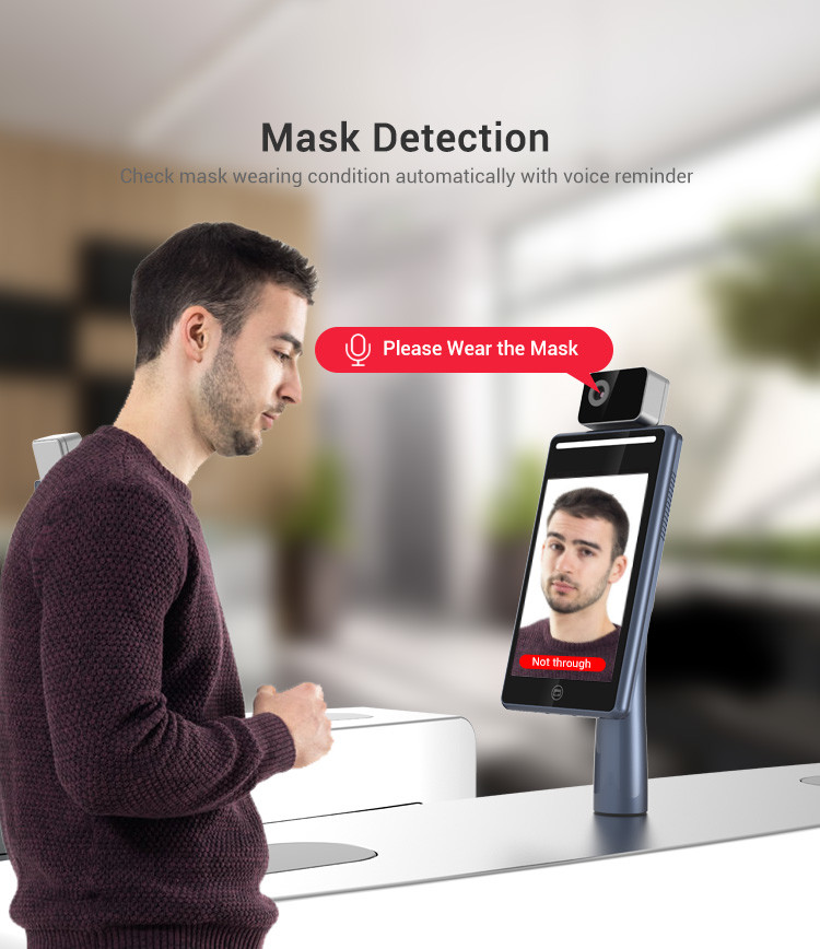 Android 7.1 Facial Recognition Temp Scanner OEM / ODM Available