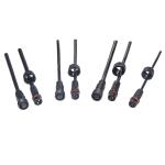 Black Color M14 M21 Waterproof Power Cable Male To Female PVC Jacket